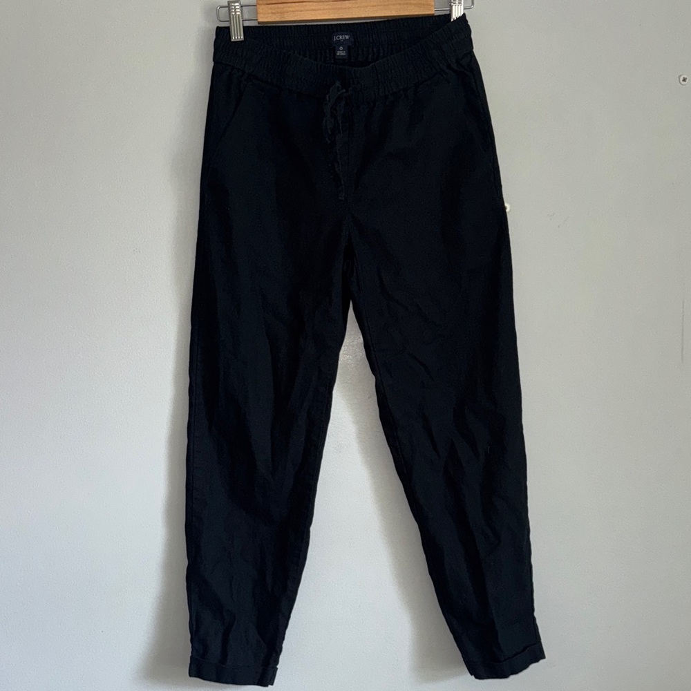 J Crew Drawstring Linen Blend Pants